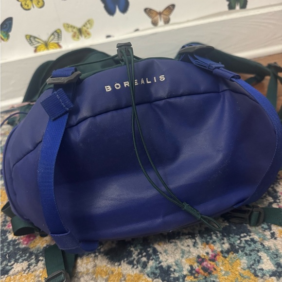 The North Face Borealis Dark Green and Purple Backpack